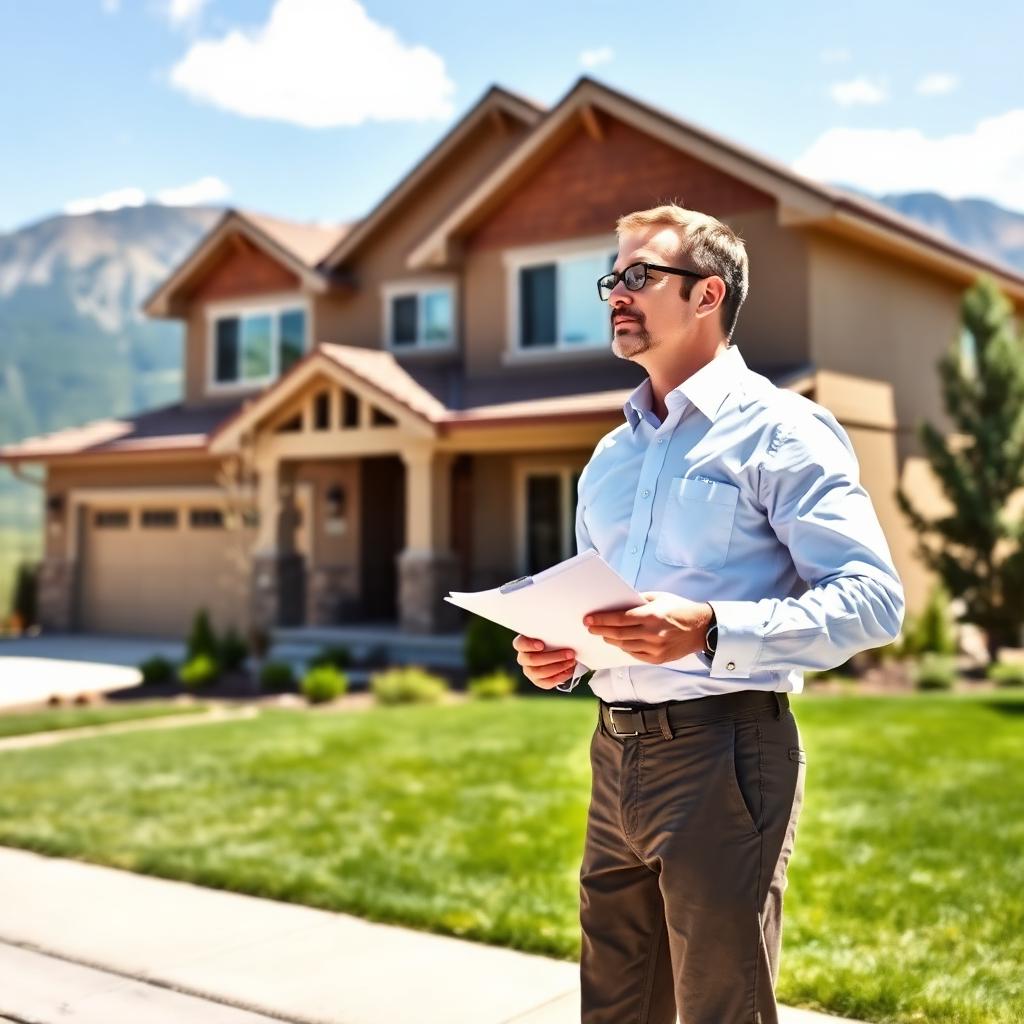 Professional real estate appraiser inspecting a residential property in Philadelphia, PA